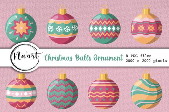 Christmas Balls Ornament Clipart & Illustrations