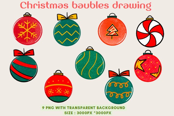 Christmas Buables Drawing: Festive Illustrations