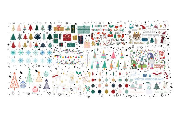 Christmas Elements Mega Bundle: Festive Illustrations