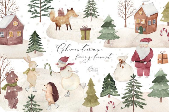 Christmas Fairy Forest Watercolor Illustrations Review