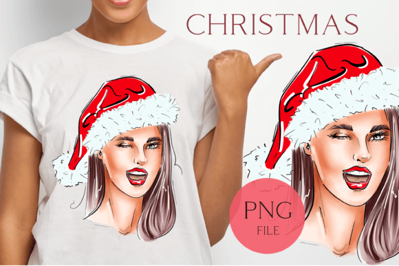 Christmas Fashion Girl Png: Stylish Illustrations