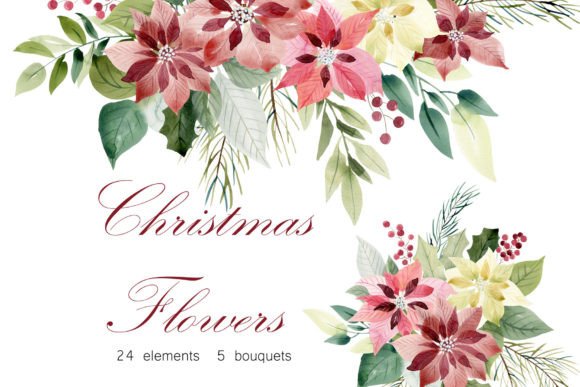 Christmas Floral Clipart: A Designer's Review for Holiday Stitching