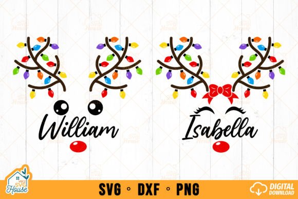 Christmas Reindeer Lights: Festive Illustrations