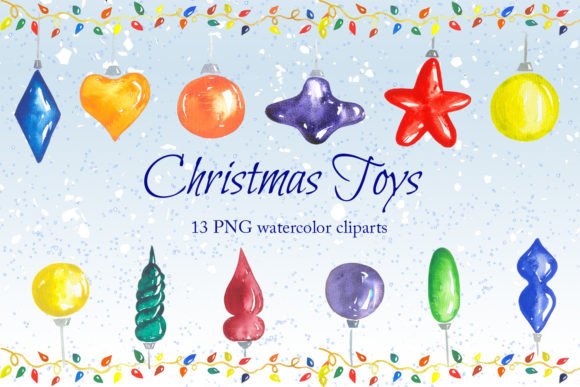 Christmas Toys Watercolor Set: Illustrations Review