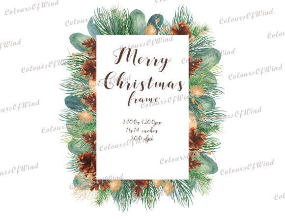 Christmas Tree Frame Clipart: Festive Illustrations