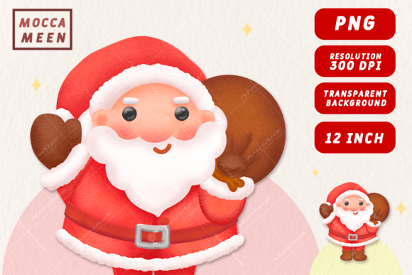 Cute Santa Christmas Character Illustrations