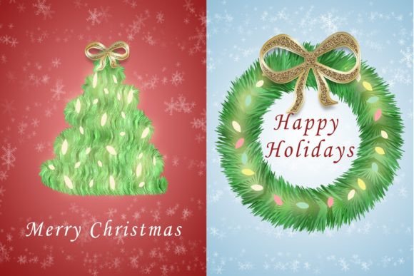 Happy Holidays Graphic: Festive Illustrations