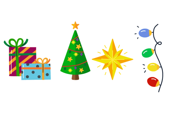 Isolated Christmas Graphic: Festive Illustrations