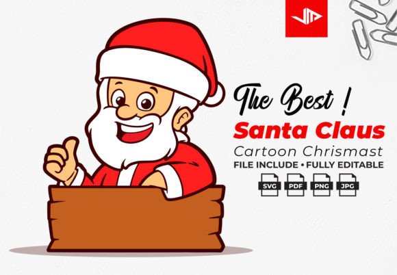 Santa Claus Christmas with Board: Fresh Illustrations