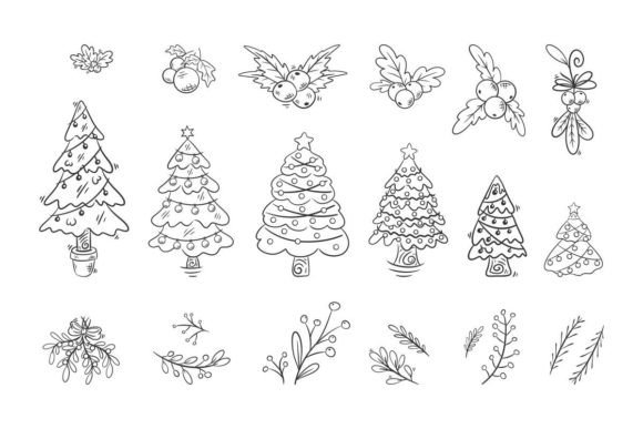 Tree and Flower Winter for Christmas: Illustrations Review