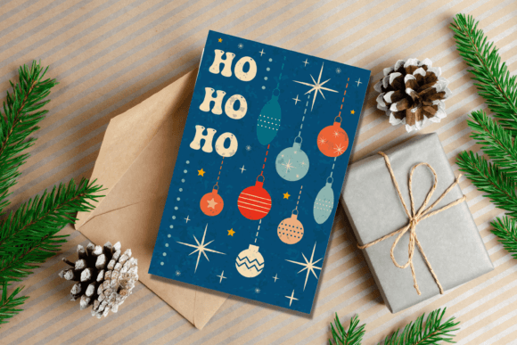 Vintage Christmas Greeting Card Illustrations for Branding