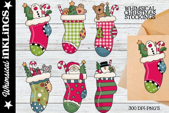 Whimsical Christmas Stocking Clipart & Illustrations Review