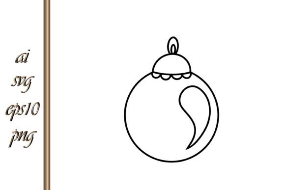 Xmas Tree Ball Doodle Christmas Sketch Illustrations